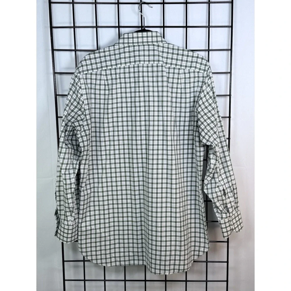 J. Crew Ludlow‎ Premium Slim Dress Shirt Men's 16 x 32 Green Purple Check Casual